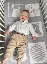 couverture bébé laine mérinos gris métal