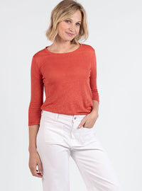 tee-shirt-lin-femme-orange-epice