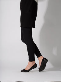 legging extensible femme noir micromodal coton