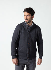 Gilet laine homme gris anthracite