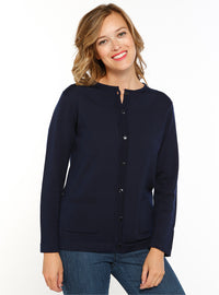cardigan avec 2 poches femme laine