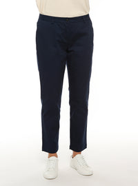 pantalon chino made in france femme bleu marine