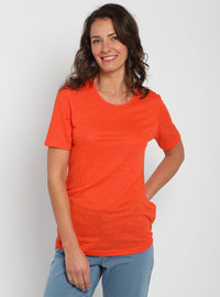 t-shirt femme manches courtes en lin 
