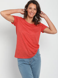 t-shirt femme manches courtes en lin 