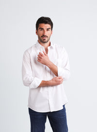 chemise homme coton blanc col classique