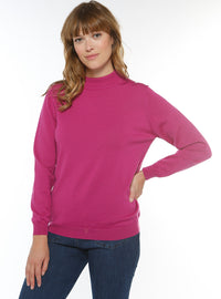 pull femme en laine rose 