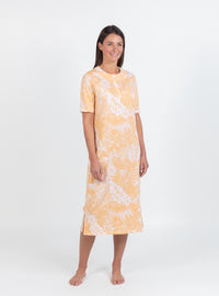 chemise-de-nuit-femme-coton-jaune-mangue