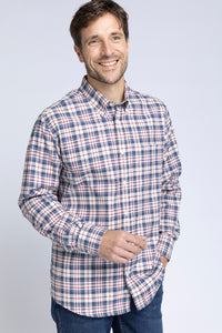 Chemise homme 100 % coton à carreaux