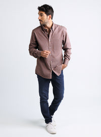 Chemise homme  100% coton Marron Caramel