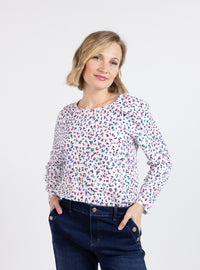 blouse coupe droite viscose multicolore