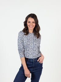 tee shirt femme bleu viscose extensible