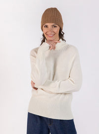 Bonnet femme marron glacé en laine mérinos fabriqué en France