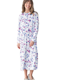 chemise de nuit coton bleuet femme fabriquée en France