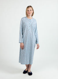 Chemise de nuit femme floral vert sauge