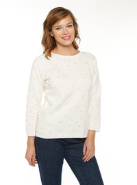 pull femme coton beige lin made in france