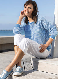 pantacourt en coton blanc