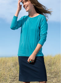 jupe droite femme coton