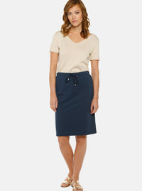 jupe femme molleton coton bleu marine