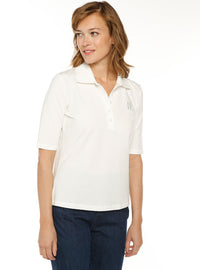 polo femme coton blanc naturel