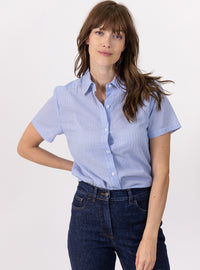 chemisier coton femme raye bleu jean fabrique en France