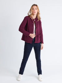 Veste polaire femme violet prune