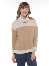 Pull chaud et élégant fabriqué en France coloris beige blond