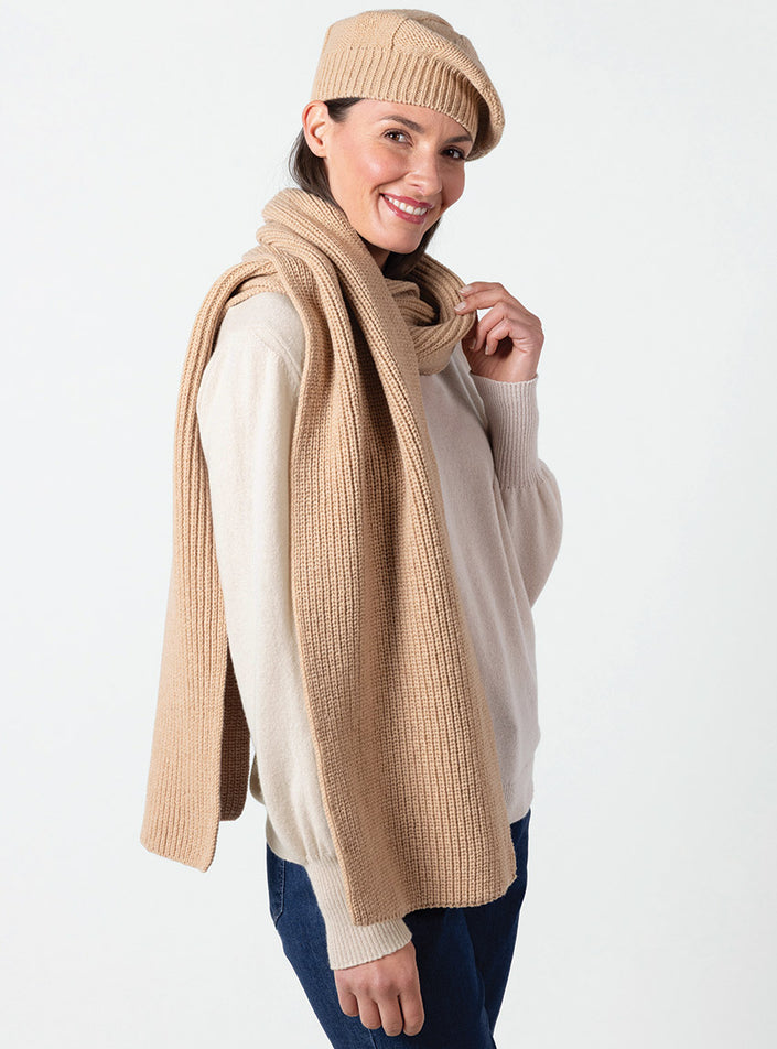 Béret beige femme fabriqué en France