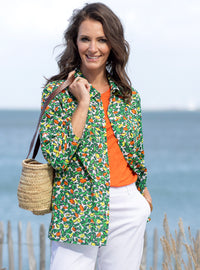 chemise gaze de coton citrons verts femme