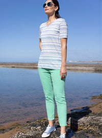 pantalon femme jegging 7 8 vert menthol