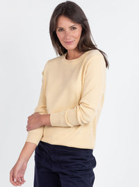 pull-femme-laine-merinos-jaune