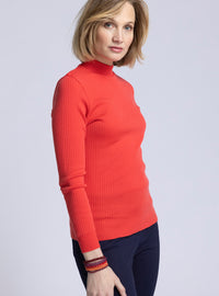 pull femme laine rouge fraise
