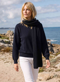 pull agathe noir femme laine