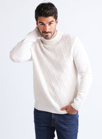 Pull homme en laine mérinos esprit irlandais Maison Solfin