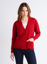 gilet chaud femme rouge foncé fabriqué en France