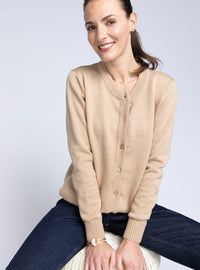 cardigan laine femme col ras du cou