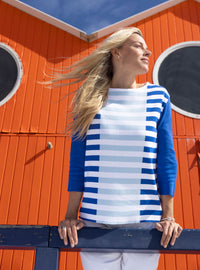 marinière femme bleu azur fabrication française