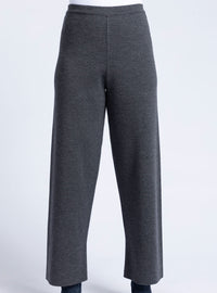 pantalon femme en laine mérinos gris anthracite