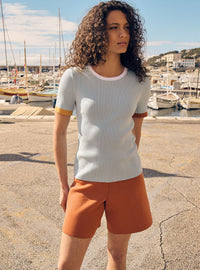 short bella marron terre de sienne coupe confortable