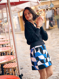jupe beryl bleu électrique esprit moderne chic affirmé