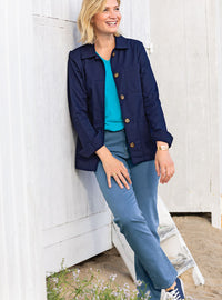 jean femme taille haute bleu indigo clair