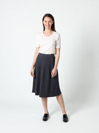 Jupe plissée femme gris anthracite