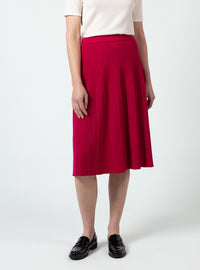 Jupe plissée femme rose rubis