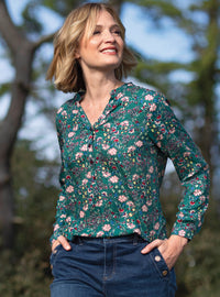 blouse femme en viscose chaude vert