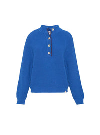 pull aurelie ic x lf bleu électrique vue studio