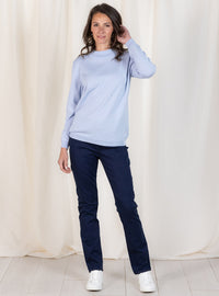 jegging femme bleu indigo coton