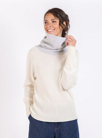 tour de cou en cachemire gris perle femme