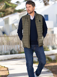 doudoune sans manches légère pour homme en polyester