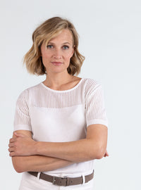 pull femme coton blanc made in france