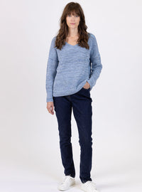 pull femme bleu mer maison solfin