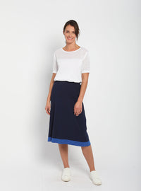 jupe femme bleu marine maison solfin